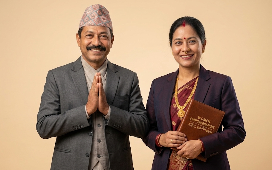 Nepali heritage financial service illustration